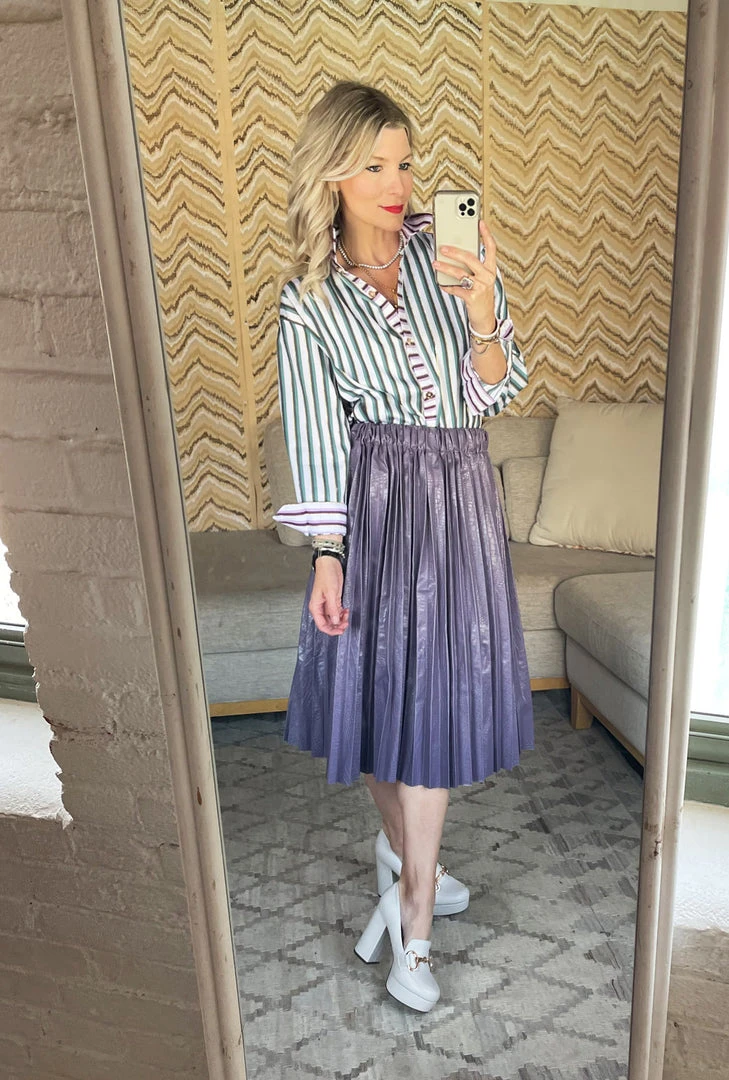 BURU White Label Clothing Boyfriend Shirtdress - Lilac, Jade & Gold 8 BURU White Label Clothing Boyfriend Shirtdress - Lilac, Jade & Gold