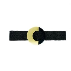Buru Accessories Metallic & Marbled Buckle Stretch Belt - Black