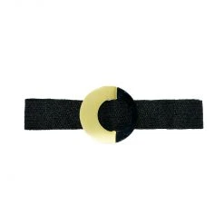Buru Accessories Metallic & Marbled Buckle Stretch Belt - Black