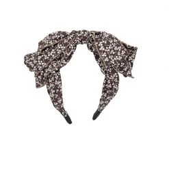 BURU Accessories Bow Headband - Brown Micro-Floral