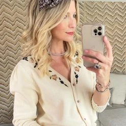 BURU Accessories Bow Headband - Brown Micro-Floral