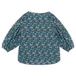 BURU White Label Button Sleeve Blouse - Black Micro Floral