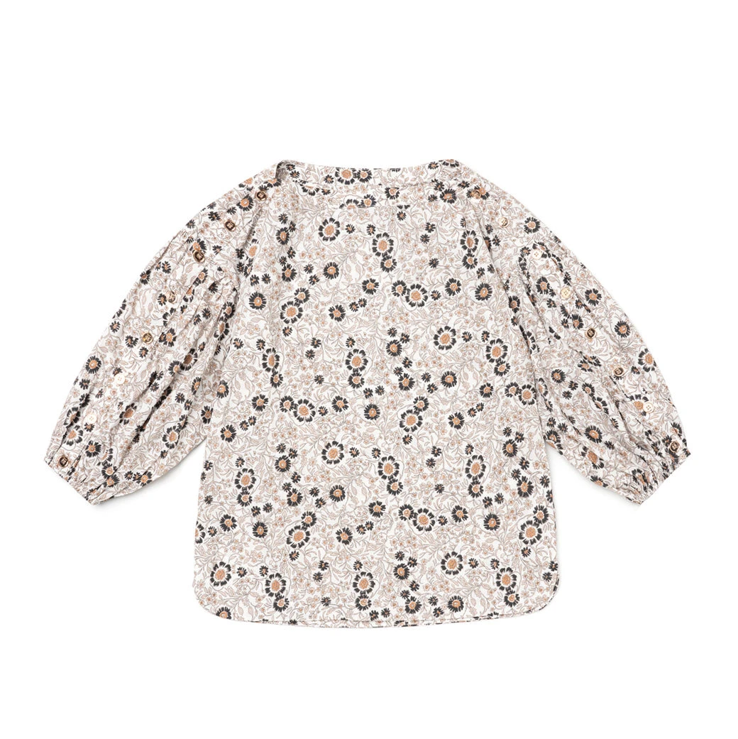 BURU White Label Button Sleeve Blouse - Ivory Floral Tops 10 BURU White Label Button Sleeve Blouse - Ivory Floral Tops