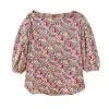 BURU White Label Button Sleeve Blouse - Pink Floral Tops
