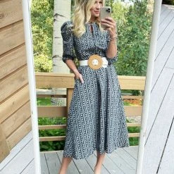 BURU Pink Label BURU X JUJU Everyday Caftan - Black & White Floral - Final Sale