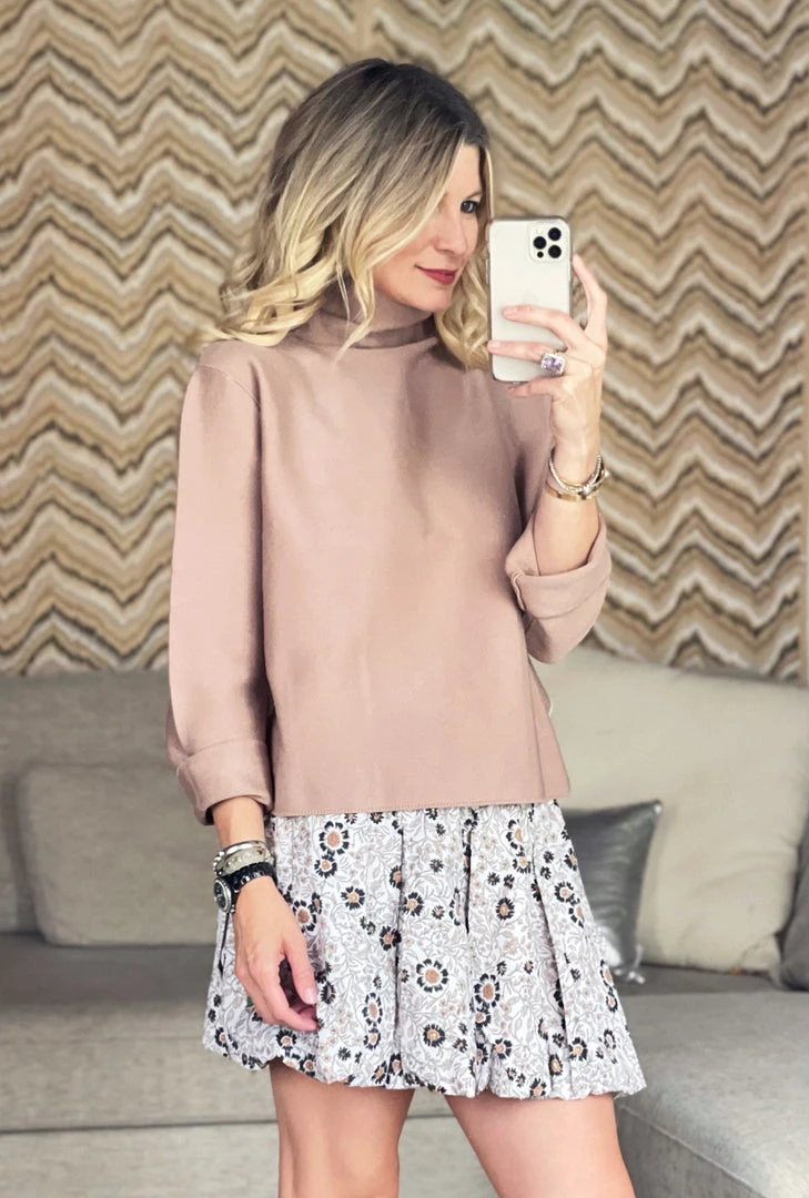 BURU White Label Smocked Waist Mini Skirt - Ivory Floral Clothing 6 BURU White Label Smocked Waist Mini Skirt - Ivory Floral Clothing