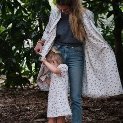 BURU Pink Label Reversible Car Coat - Blue Ticking & Floral Tops 23 BURU Pink Label Reversible Car Coat - Blue Ticking & Floral Tops