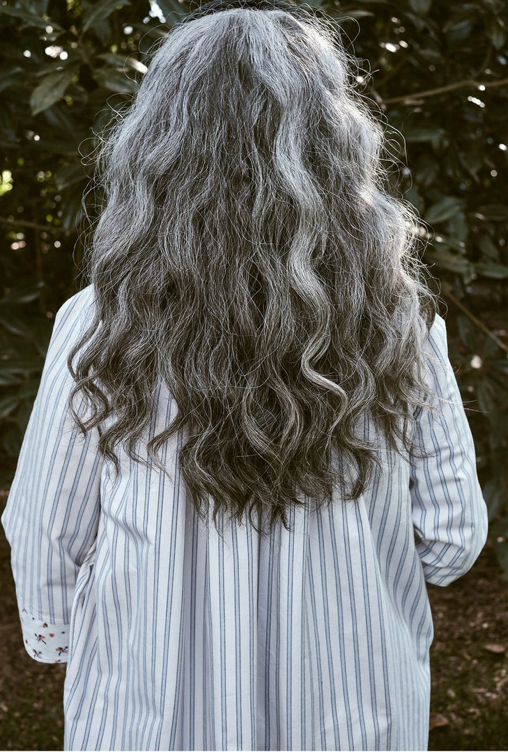 BURU Pink Label Reversible Car Coat - Blue Ticking & Floral Tops 14 BURU Pink Label Reversible Car Coat - Blue Ticking & Floral Tops