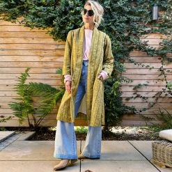 BURU Pink Label Swing Coat Knee Length - Chartreuse Cotton Twill- PRE-SALE Clothing 8 BURU Pink Label Swing Coat Knee Length - Chartreuse Cotton Twill- PRE-SALE Clothing