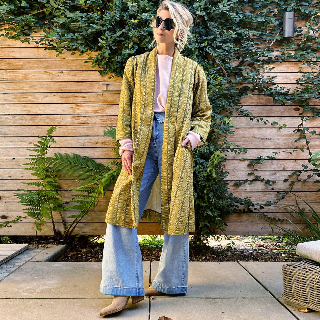 BURU Pink Label Swing Coat Knee Length - Chartreuse Cotton Twill- PRE-SALE Clothing 5 BURU Pink Label Swing Coat Knee Length - Chartreuse Cotton Twill- PRE-SALE Clothing