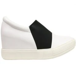 Shoes Color Block Wedge Sneakers - Black & White - Final Sale Loungewear