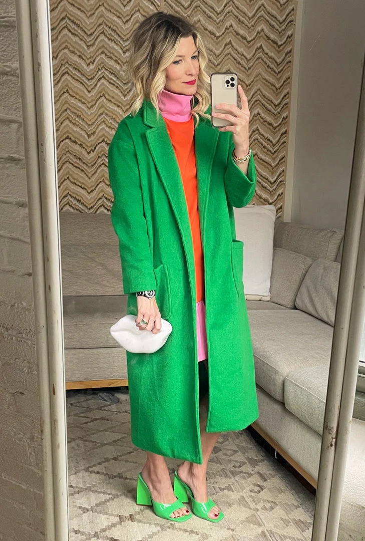 BURU White Label Side Zip Turtleneck Dress MINI - Color Block Clothing 7 BURU White Label Side Zip Turtleneck Dress MINI - Color Block Clothing