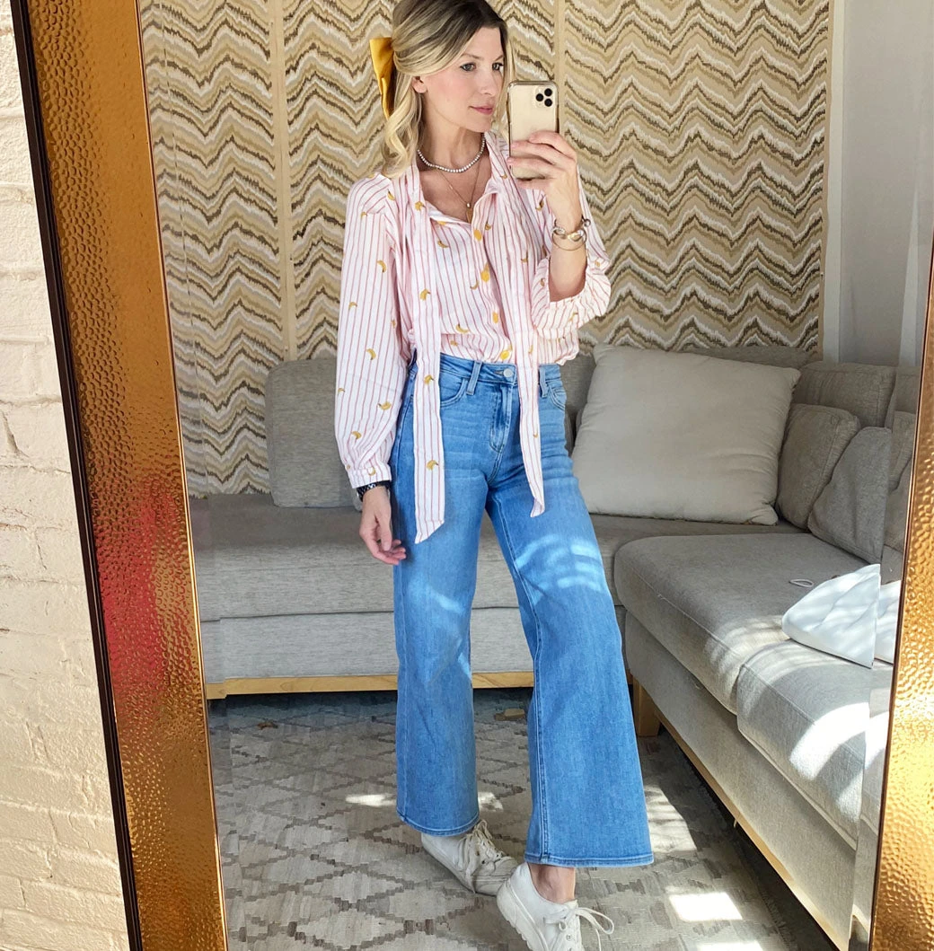 BURU White Label Wide Leg Cropped Jeans - Medium Wash Clothing 5 BURU White Label Wide Leg Cropped Jeans - Medium Wash Clothing