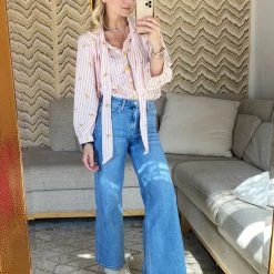 BURU White Label Wide Leg Cropped Jeans - Medium Wash Clothing 7 BURU White Label Wide Leg Cropped Jeans - Medium Wash Clothing