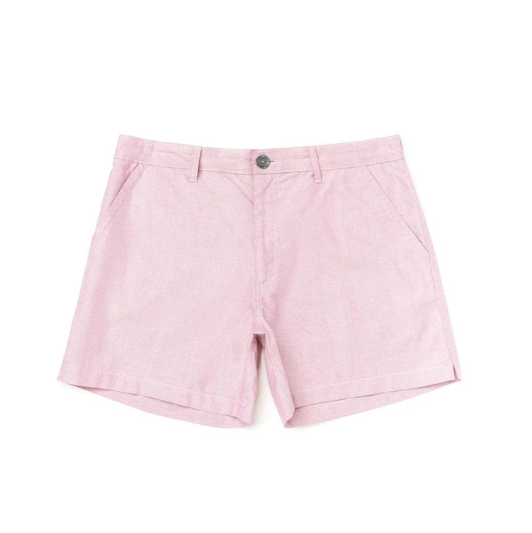 BURU Pink Label Dad Chevy Shorts - Pink Oxford Cloth Clothing 6 BURU Pink Label Dad Chevy Shorts - Pink Oxford Cloth Clothing