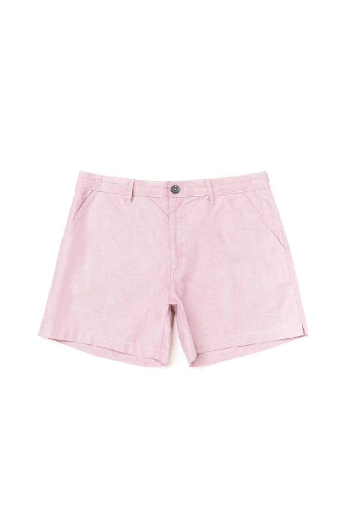 BURU Pink Label Dad Chevy Shorts - Pink Oxford Cloth Clothing 3 BURU Pink Label Dad Chevy Shorts - Pink Oxford Cloth Clothing