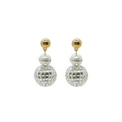 Buru Accessories Rhinestone Disco Balls - White Diamonds & Pearls