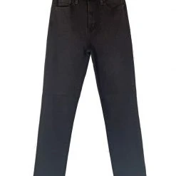 BURU White Label Clothing Distressed Straight Leg Jeans - Black Denim