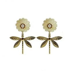 Buru Accessories Dragonfly Pearls - Gold