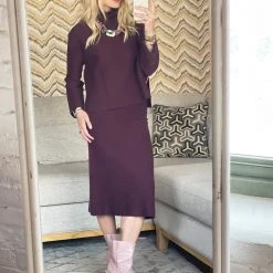 BURU White Label Knit Set - Eggplant & Lilac