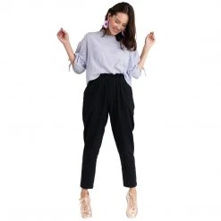 BURU White Label Tie Sleeve Top - Lilac - Final Sale Clothing