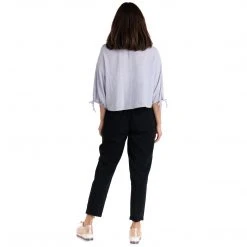 BURU White Label Tie Sleeve Top - Lilac - Final Sale Clothing