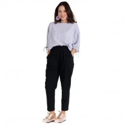 BURU White Label Tie Sleeve Top - Lilac - Final Sale Clothing