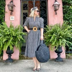 BURU Pink Label BURU X JUJU Everyday Caftan - Black & White Floral - Final Sale