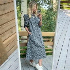 BURU Pink Label BURU X JUJU Everyday Caftan - Black & White Floral - Final Sale