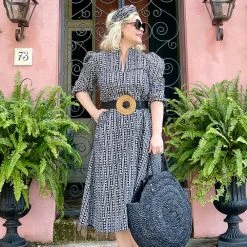 BURU Pink Label BURU X JUJU Everyday Caftan - Black & White Floral - Final Sale