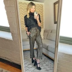 BURU White Label Clothing Everyday Pants - Black & Gold Pinstripe 21 BURU White Label Clothing Everyday Pants - Black & Gold Pinstripe