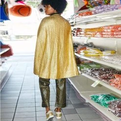 BURU White Label Mama Cape - Gold Tweed Tops 24 BURU White Label Mama Cape - Gold Tweed Tops