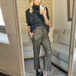 BURU White Label Clothing Everyday Pants - Black & Gold Pinstripe 16 BURU White Label Clothing Everyday Pants - Black & Gold Pinstripe