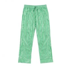BURU White Label Everyday Pants - Green & Silver Pinstripe Clothing