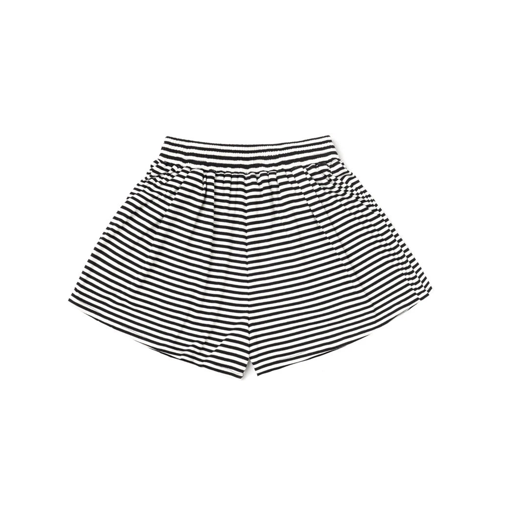 BURU White Label Bottoms Everyday Shorts - Black & White Knit 8 BURU White Label Bottoms Everyday Shorts - Black & White Knit