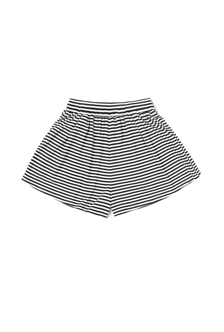 BURU White Label Bottoms Everyday Shorts - Black & White Knit 3 BURU White Label Bottoms Everyday Shorts - Black & White Knit