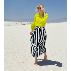 BURU Pink Label Clothing Everyday Skirt - Circus Stripe