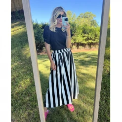 BURU Pink Label Clothing Everyday Skirt - Circus Stripe