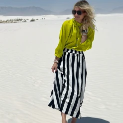 BURU Pink Label Clothing Everyday Skirt - Circus Stripe