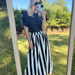 BURU Pink Label Clothing Everyday Skirt - Circus Stripe