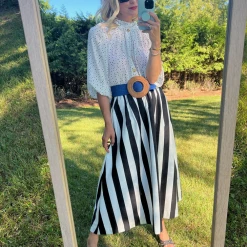 BURU Pink Label Clothing Everyday Skirt - Circus Stripe