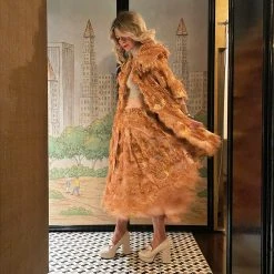 BURU White Label Clothing Car Coat - Rose Gold Eyelash