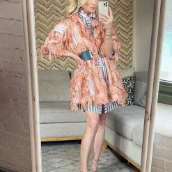 BURU White Label Clothing Car Coat - Rose Gold Eyelash