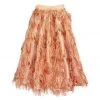 BURU White Label Eyelash Elastic Waist Skirt - Rose Gold Clothing