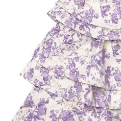 BURU White Label Teagan Tiered Skirt - Purple Brocade Clothing
