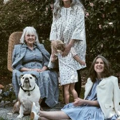 BURU Pink Label Reversible Car Coat - Blue Ticking & Floral Tops 22 BURU Pink Label Reversible Car Coat - Blue Ticking & Floral Tops