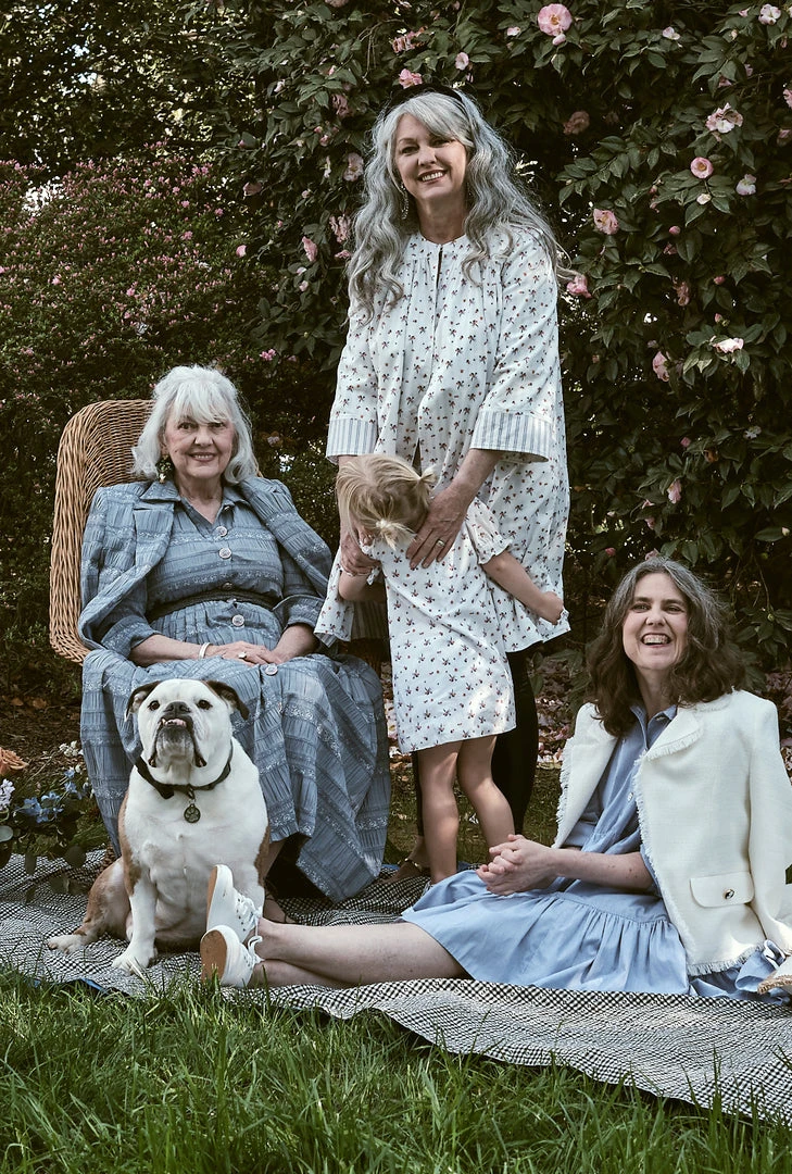 BURU Pink Label Long Sleeve Shirtdress - Blue Textured Rose 7 BURU Pink Label Long Sleeve Shirtdress - Blue Textured Rose