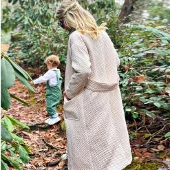 BURU White Label Open Car Coat - Quilted Fawn 23 BURU White Label Open Car Coat - Quilted Fawn