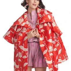 BURU White Label Flamingo Car Coat - Red 26 BURU White Label Flamingo Car Coat - Red