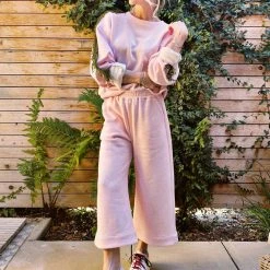 BURU White Label Clothing Fringe Dipped Everyday Pullover - Pink Heathered